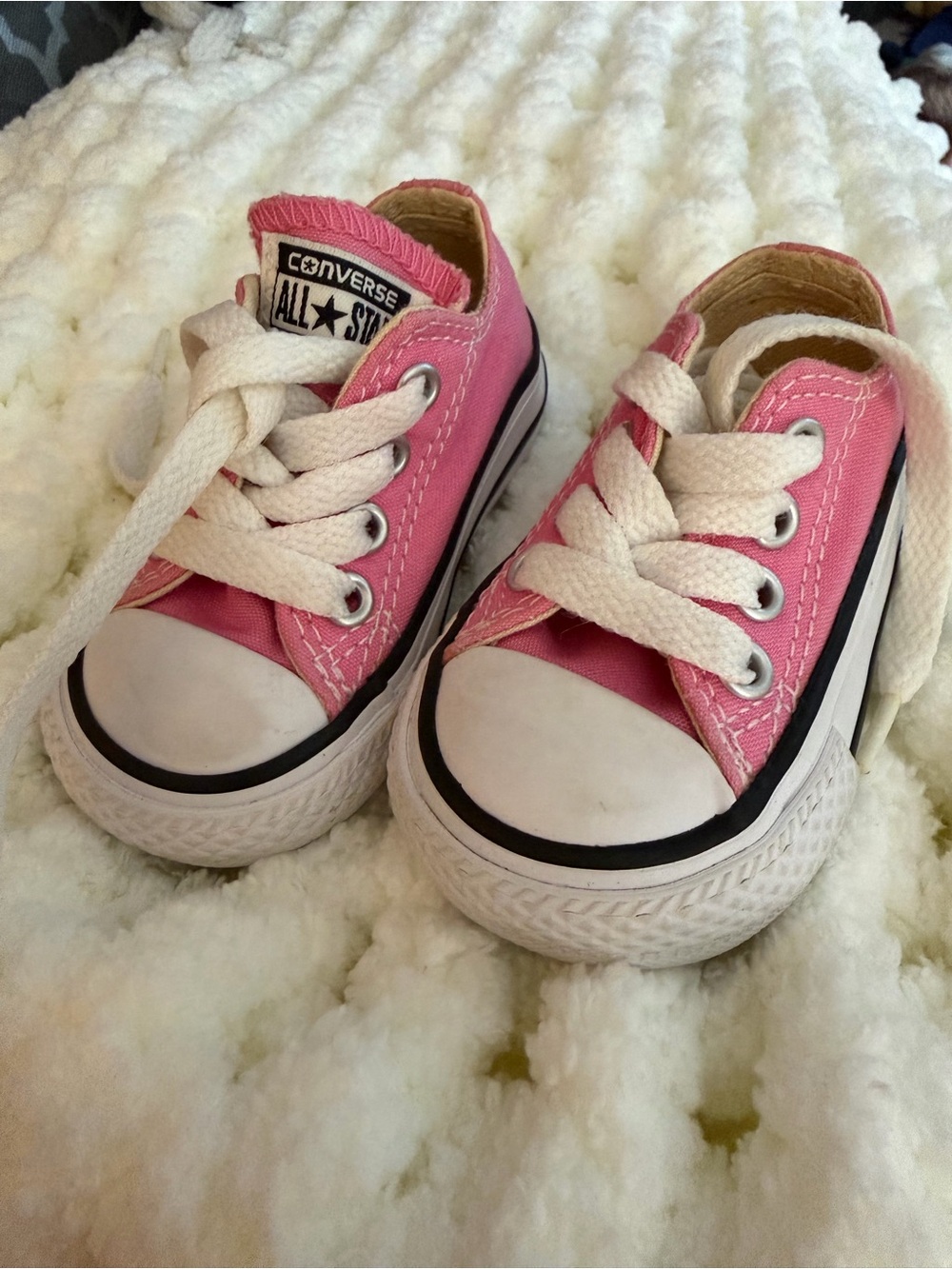 Converse Kids Pink Low Top All Star Sneakers